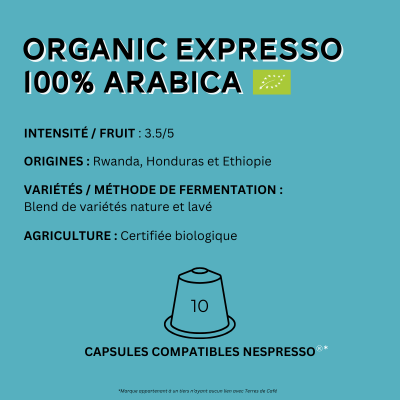 CAPSULES ORGANIC EXPRESSO BIO - Boîte de 10