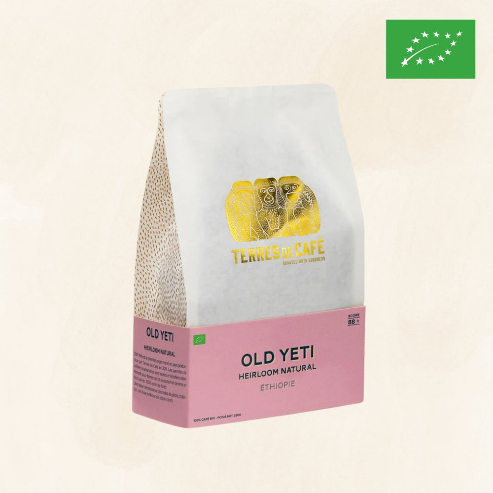 Paquet de café bio ETHIOPIE OLD YETI MOKA NATURE BIO 250 g vue arrière