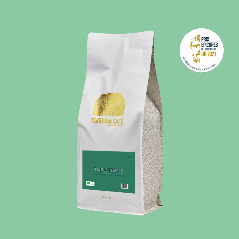 Paquet de café blend bio BLEND THE FOREST BIO 1 kg vue arrière