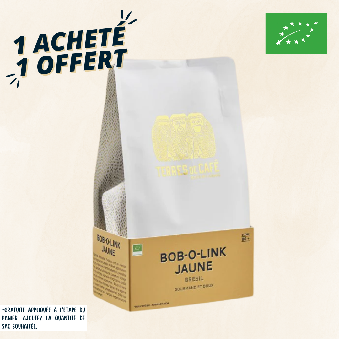 BRÉSIL BOB-O-LINK - BOURBON JAUNE NATURE BIO - 250 GR