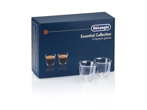 Lot de 6 tasses à expresso transparentes - DELONGHI