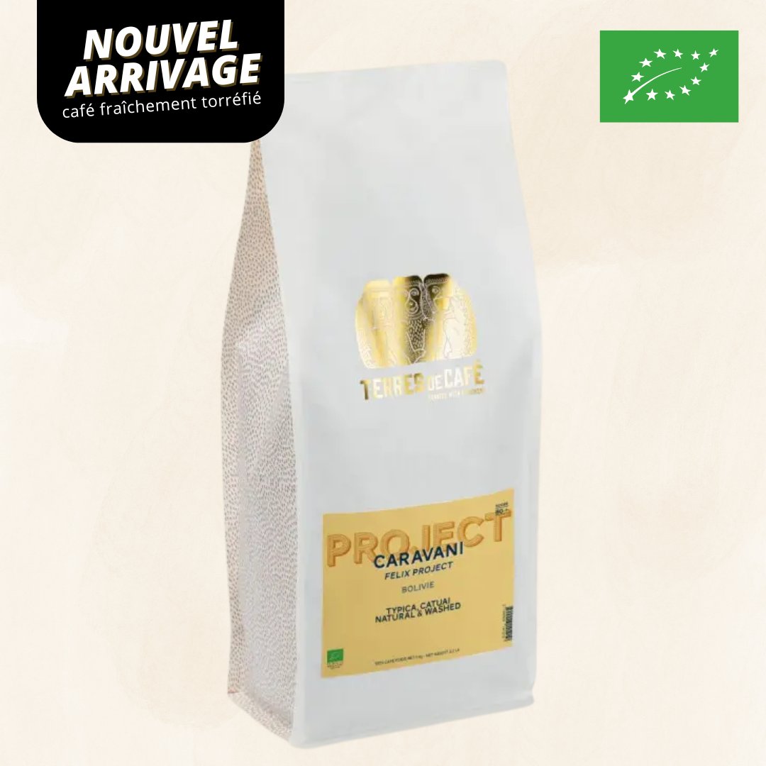 Bolivie Caravani Felix Project BIO 1kg - Café de spécialité arabica - Terres de Café Réunion