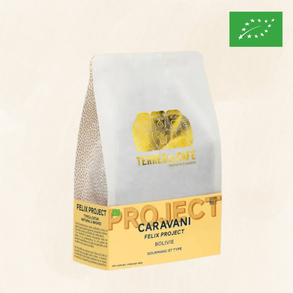 BOLIVIE CARAVANI FELIX PROJECT BIO -250 GR – café Terres de Café Réunion