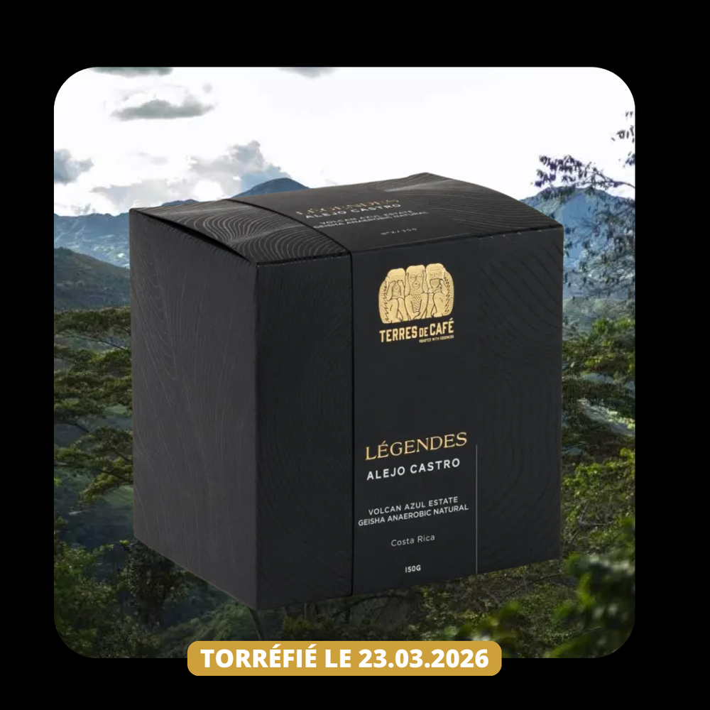 Costa Rica Alejo Castro Volcan Azul Geisha 150g - Café de spécialité Légendes - Terres de Café 974