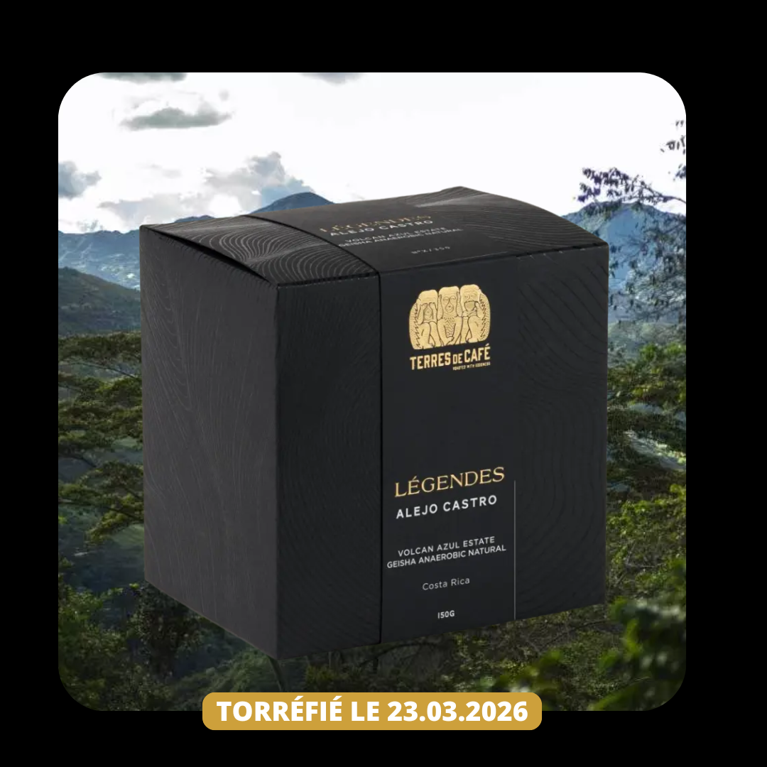 Costa Rica Alejo Castro Volcan Azul Geisha 150g - Café de spécialité Légendes - Terres de Café 974