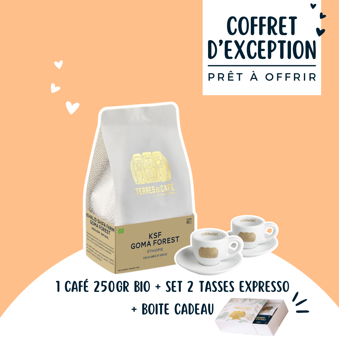Coffret KSF Goma Forest 250gr  + set 2 tasses expresso