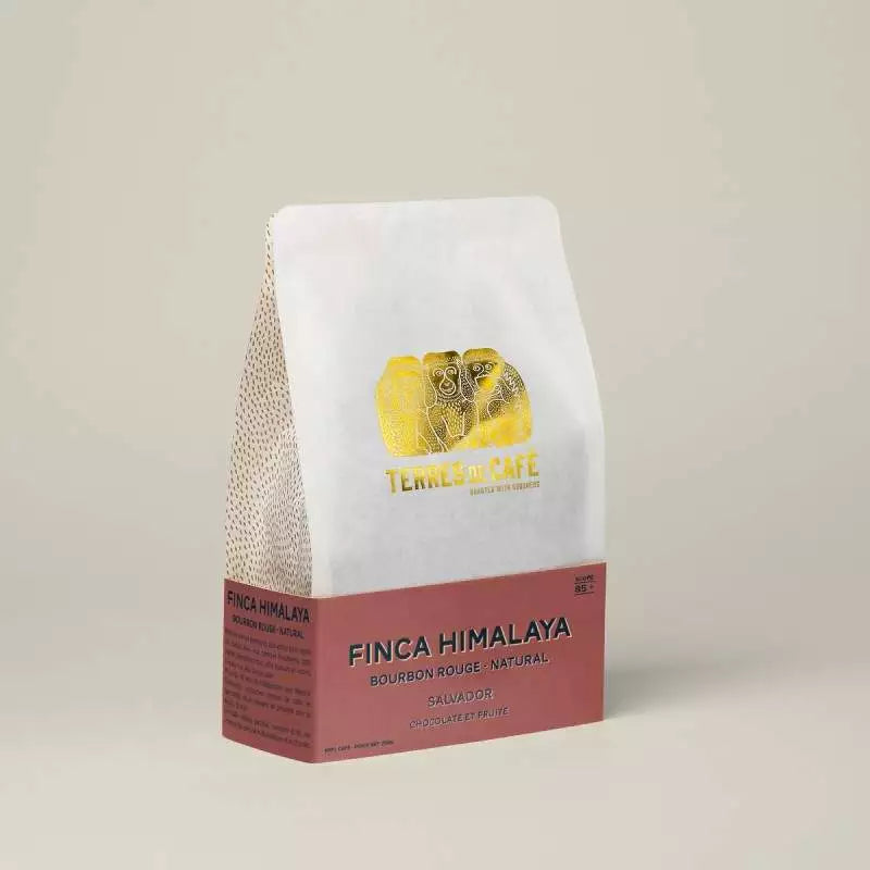 Paquet de café SALVADOR FINCA HIMALAYA BOURBON ROUGE 250 g vue arrière