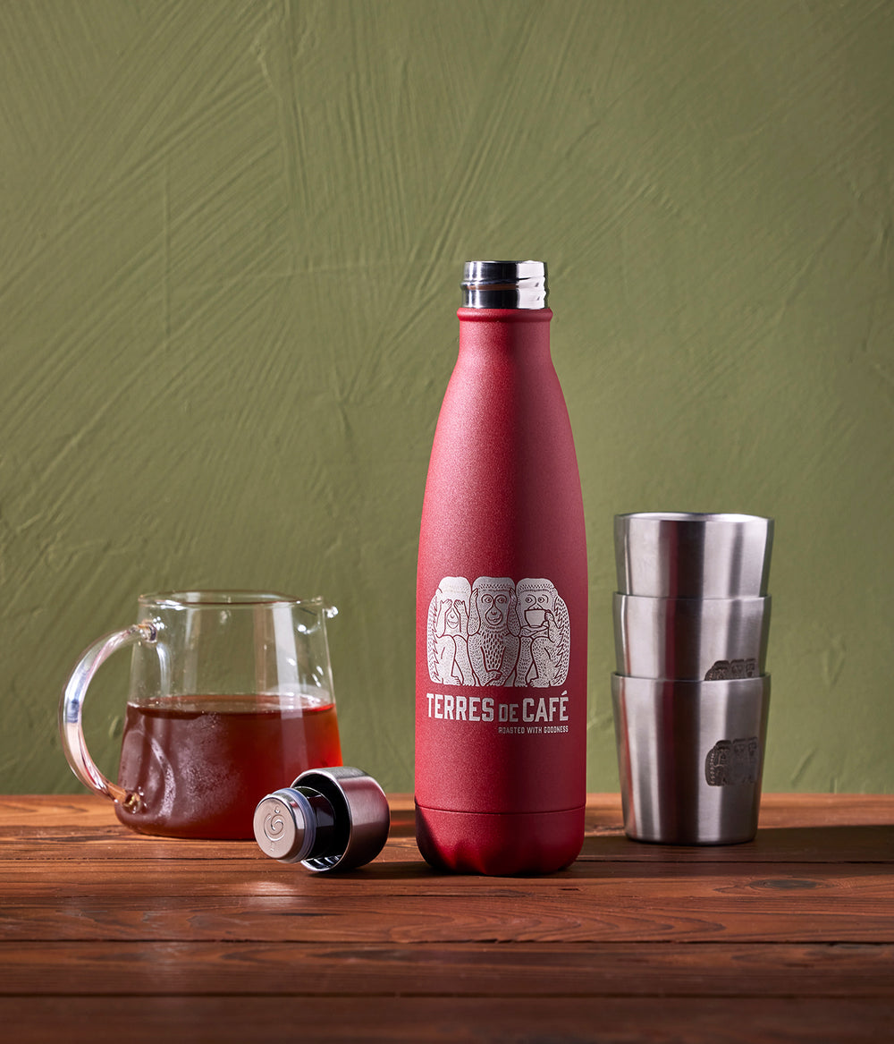 Bouteille Isotherme Terres de Café - Rouge